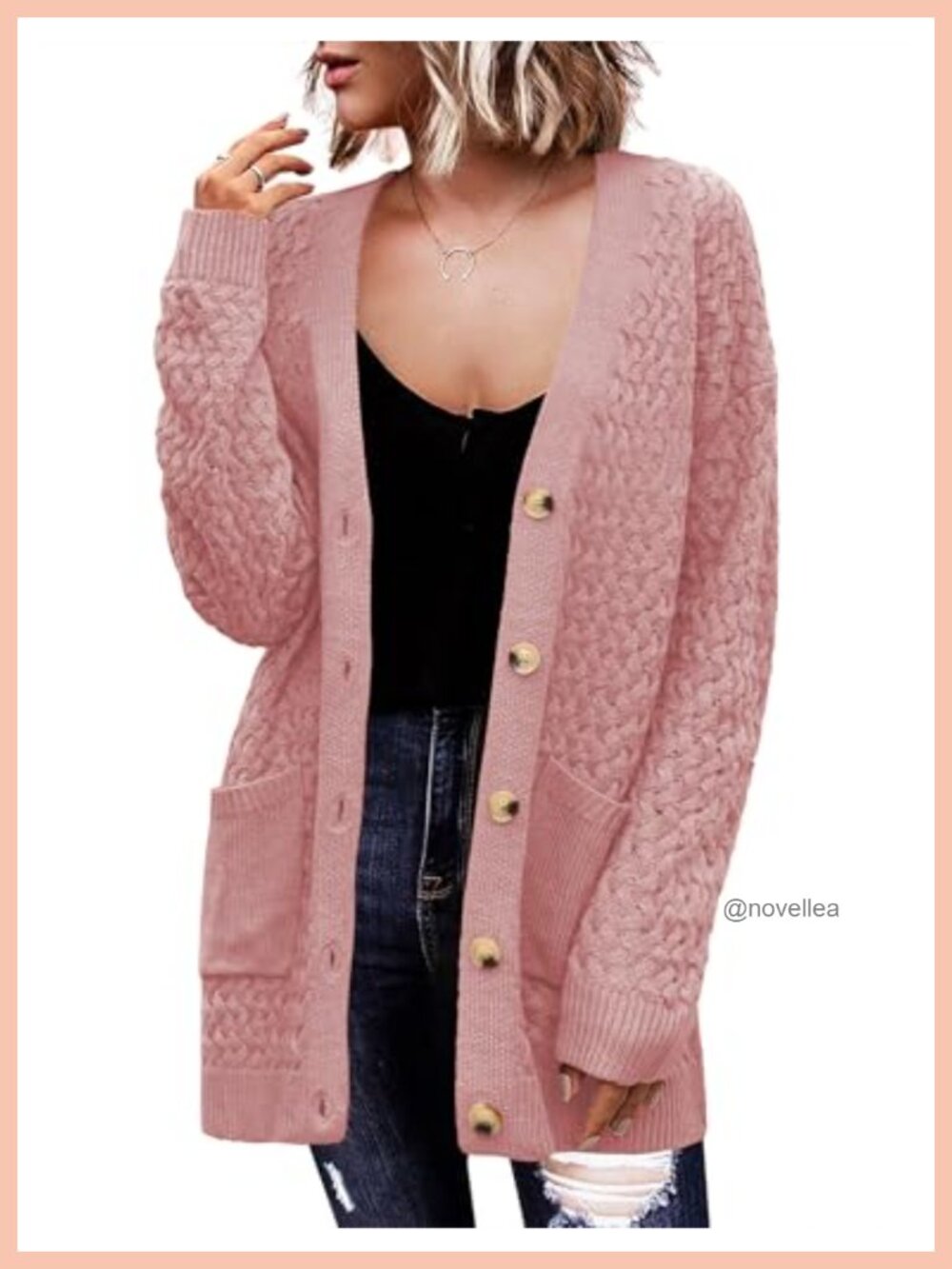 Zeagoo Cardigan Sweaters for Women Long Sleeve Fall Clothes Button Down Top